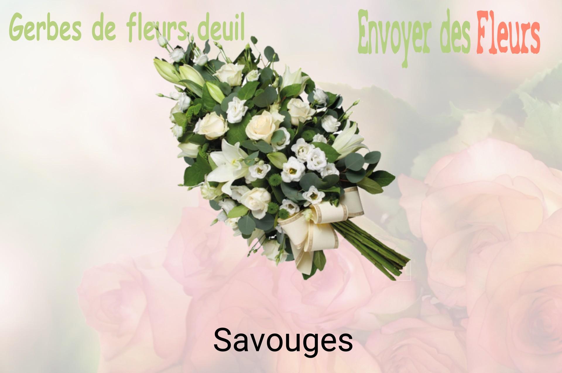 Gerbe de fleurs de deuil livrée à Savouges